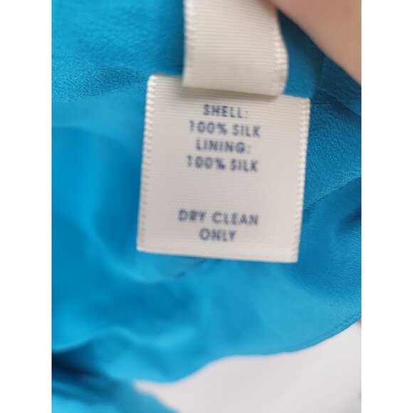 Rebecca Minkoff Turquoise 100% Silk Becky Jacket Medium New w/ Flaw $328 Retail - Picture 6 of 9